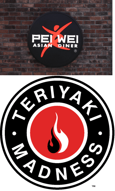 pei wei and teriyaki madness logos