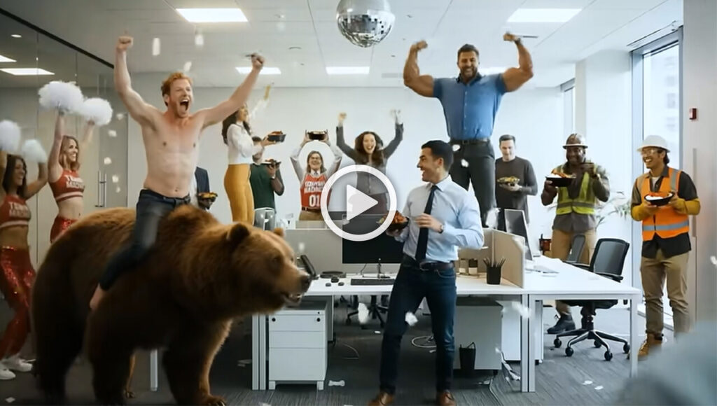 Ai-Generated AD Campaign Image with Play Button